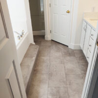 Flooring and Tile installation complete bathroom remodel in Eagle, Idaho by Total Home Services.