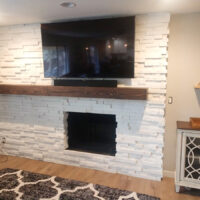 Updated fireplace installation in in Meridian, Idaho by Total Home Services.