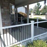 Decking and custom fence work on front porch in Meridian, Idaho