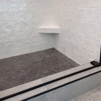 Custom tile installation in bathroom remodel in Meridian, Idaho